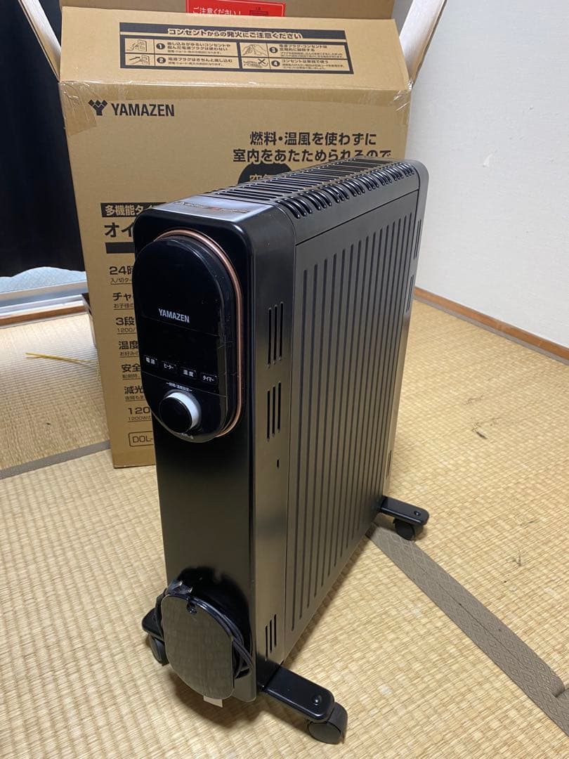 YAMAZEN DOL-JJ12 ブラック オイルレスヒーター
