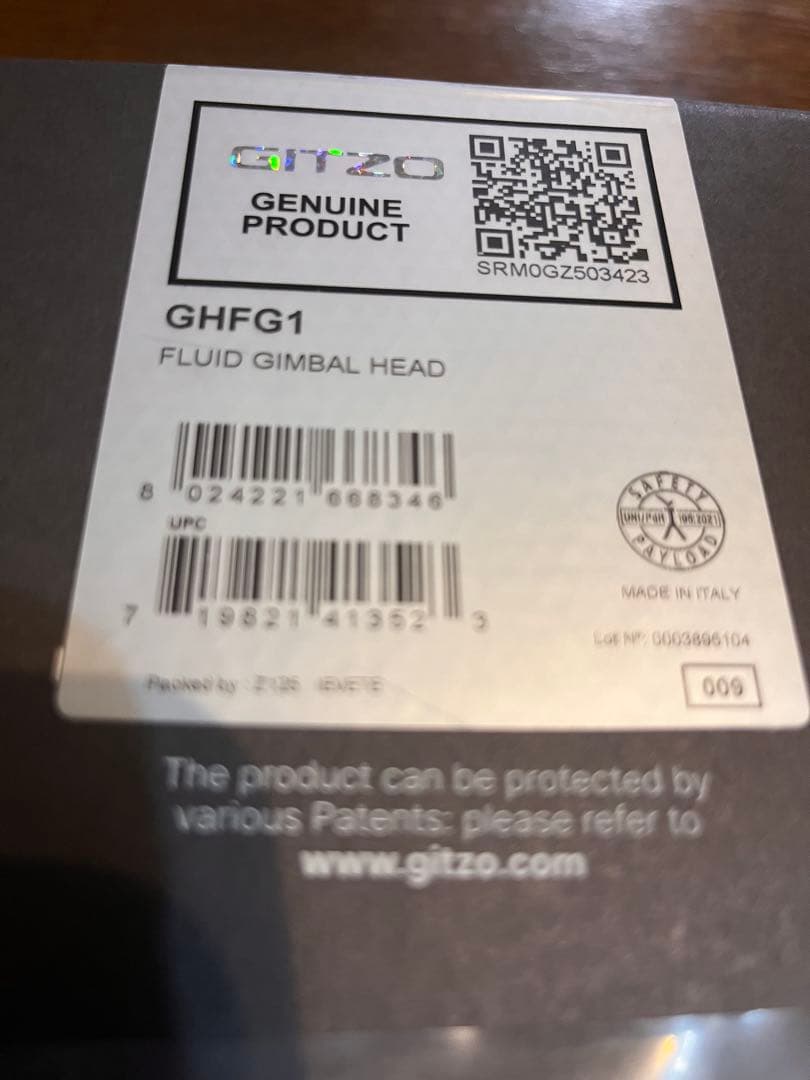 Gitzo（ジッツオ）GHFG1 フルードジンバルヘッド