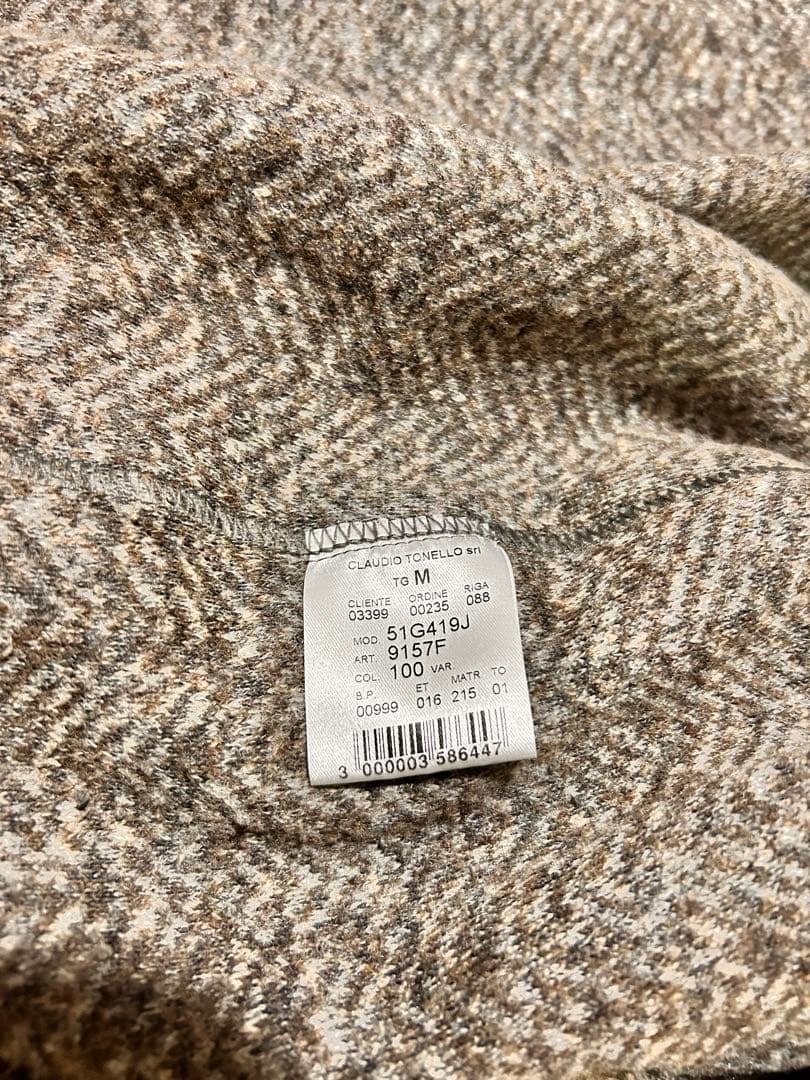 未使用　トネッロ　Ｔジャケット　ネップツイード　ヘリンボーン　ブラウン