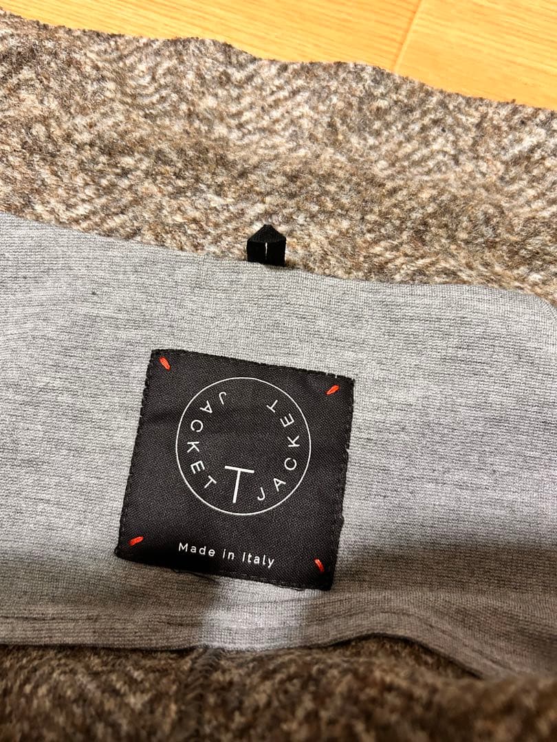 未使用　トネッロ　Ｔジャケット　ネップツイード　ヘリンボーン　ブラウン