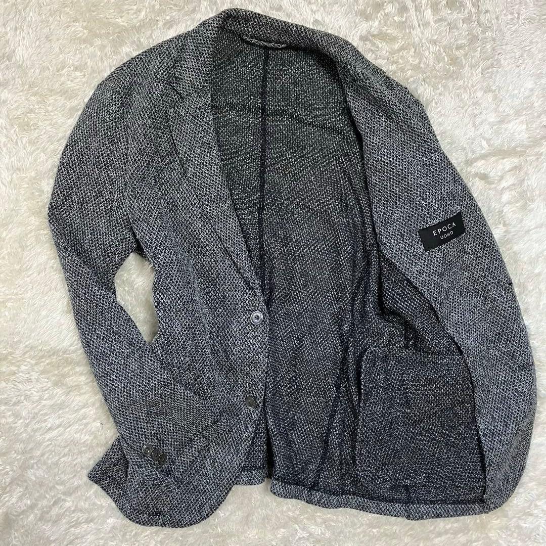 【シナモン 様EPOCA UOMO テーラードジャケット　ワッフル　ストレッチ