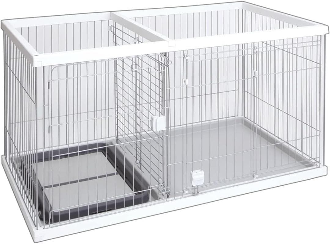 ペティオ (Petio) トイレのしつけ ドッグルームサークル ホワイト ワイド