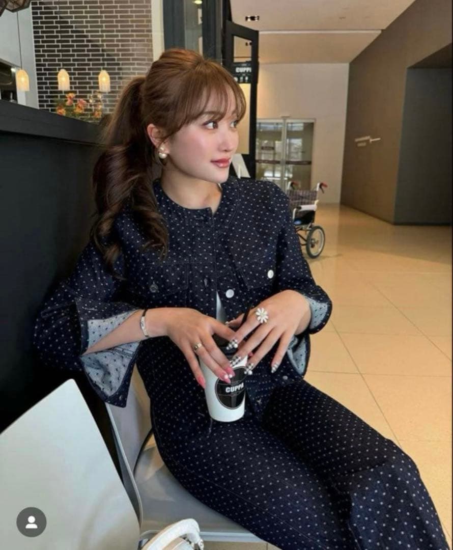 【最終値下げ】sheller DOTジャガードデニムジャケット