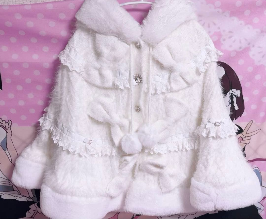 美品 ♡ LIZLISA ミルフィーユレースポンチョ ホワイト