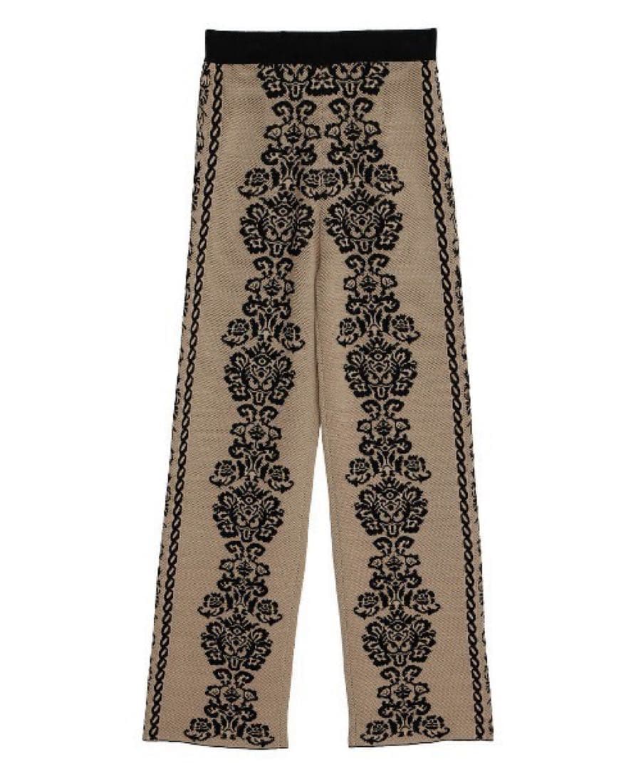 美品★ AMERI MEDI VINTAGE FLOWER KNIT PANTS