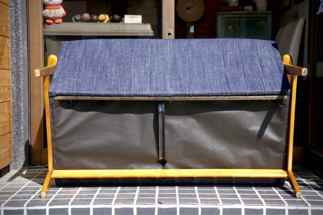 【カリモク60】【クッション付】Kチェア 2シーター 岡山産セルビッチデニム