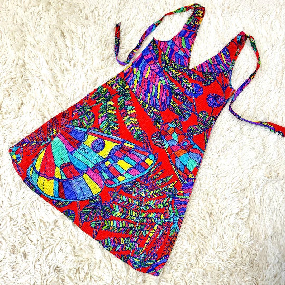 極美品✨PLEATS PLEASE プリーツ　チュニック　バタフライ　サイズ4