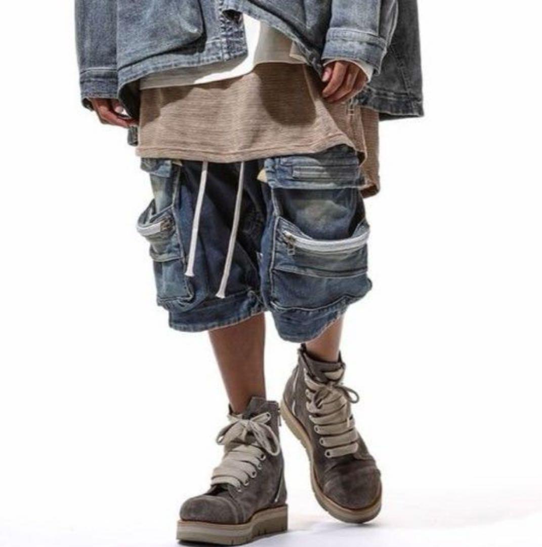 A.F ARTEFACT ヴィンテージデニムサルエルショーツ