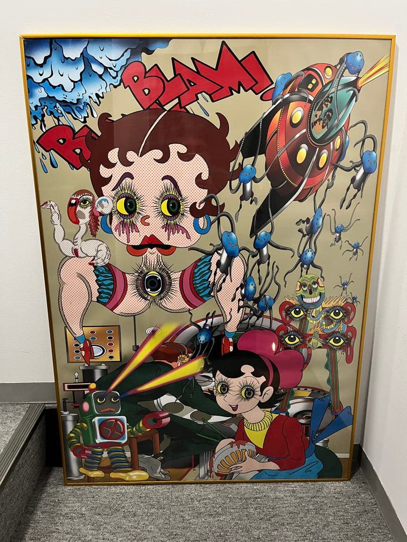 田名網敬一 + 赤塚不二夫 コラボ ポスター B1 額装済 ポップ アート