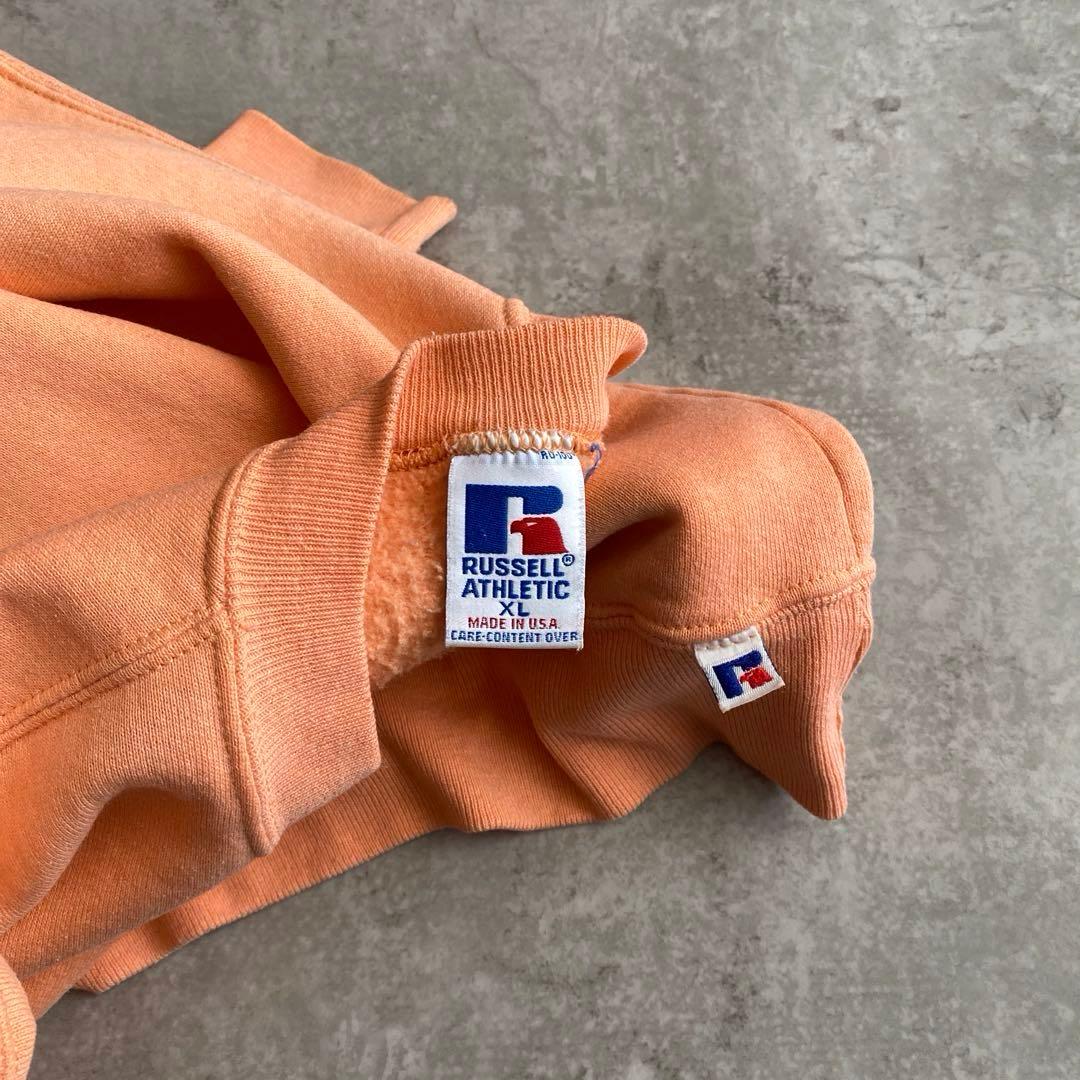 次はありませんレアカラー80s90sラッセル前V無地スウェットUSA製XL