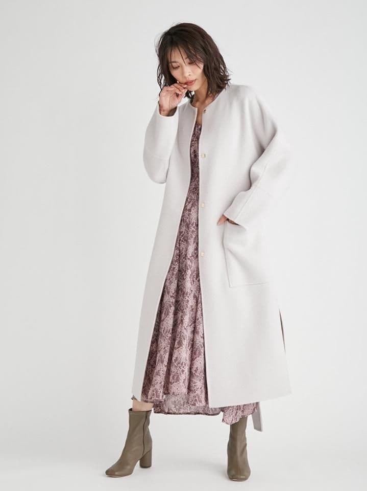 FRAY I.D 　ウールカシミヤバイカラーリバーコート