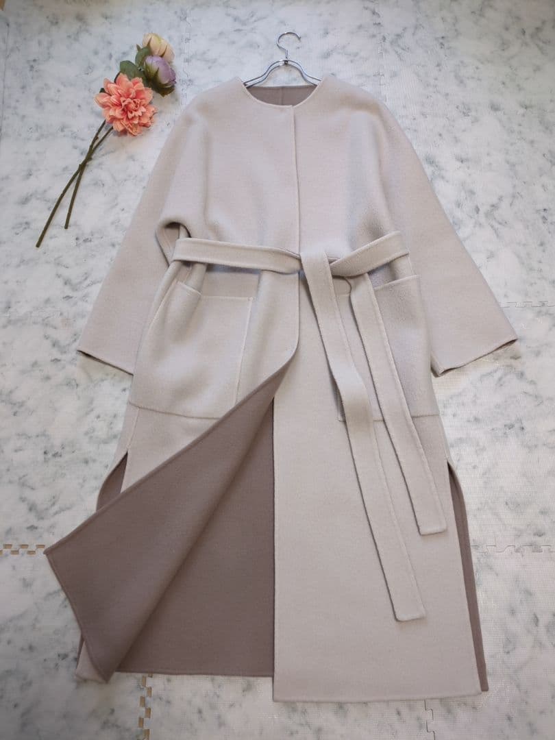 FRAY I.D 　ウールカシミヤバイカラーリバーコート