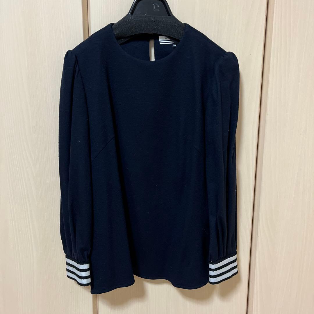 BORDERS at BALCONY ネイビー長袖トップス 36