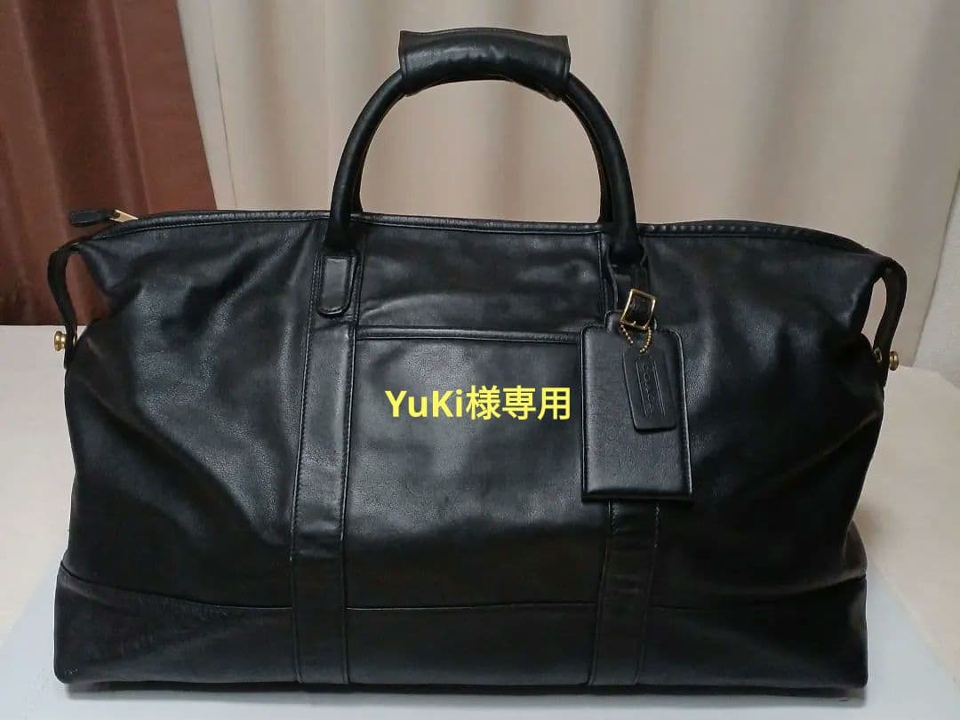 COACH オールドコーチ 黒 レザー ボストンバッグ