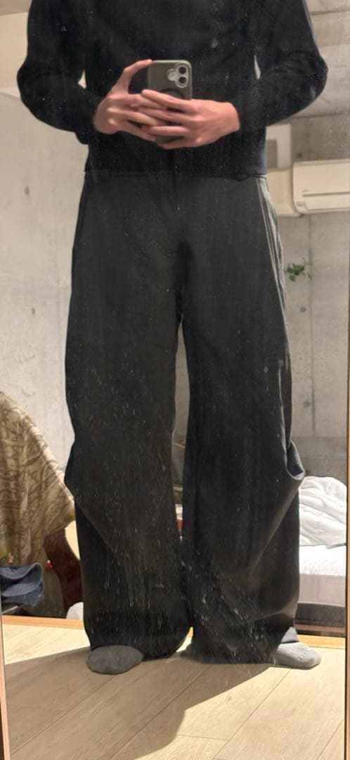 〖着画あり〗3D Draped Cut Trousers