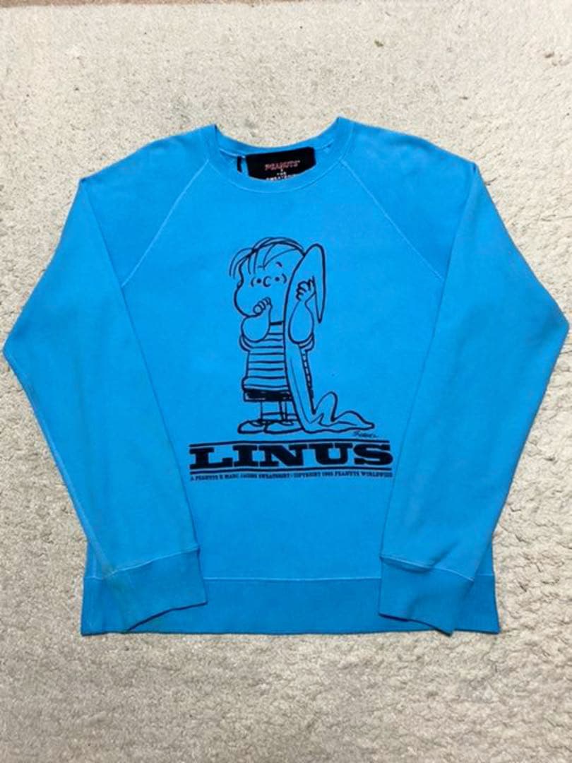 ★レア‼️マークジェイコブス×PEANUTS ライナス ダメージ加工 水色 XL‼️