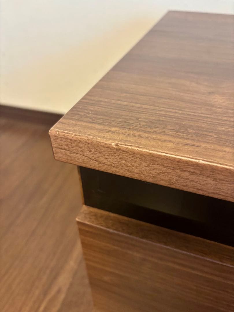 LOWYAウォールナット テレビ台 引き出し付き