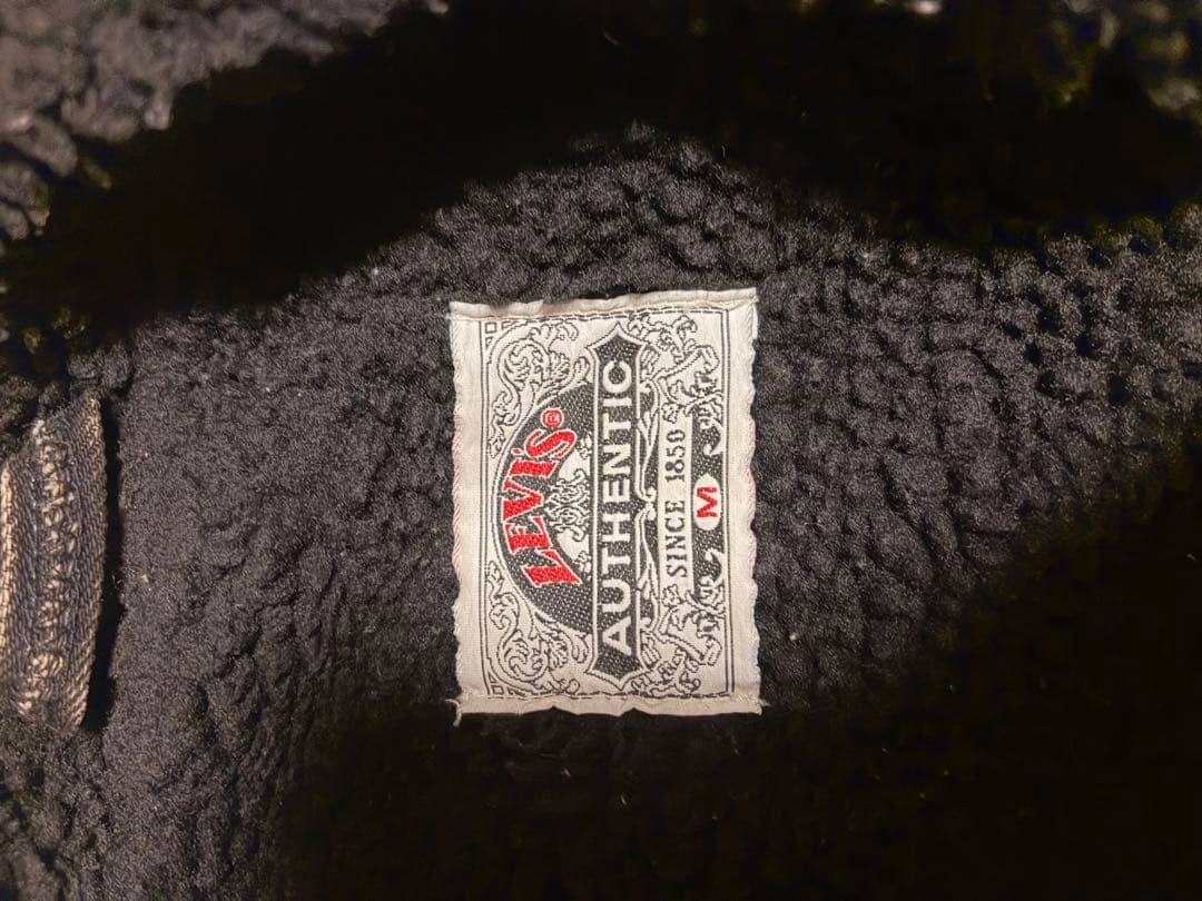 Levi's ボア ブラックデニムジャケット ヴィンテージ M 90s