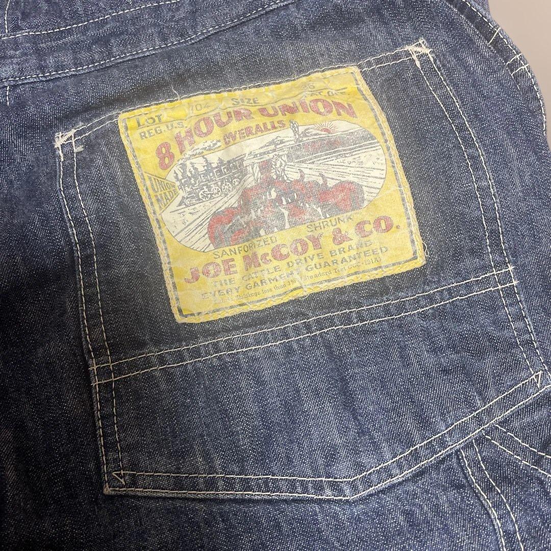 【美品】JOE McCOY 8hour unionデニム オーバーオール つなぎ