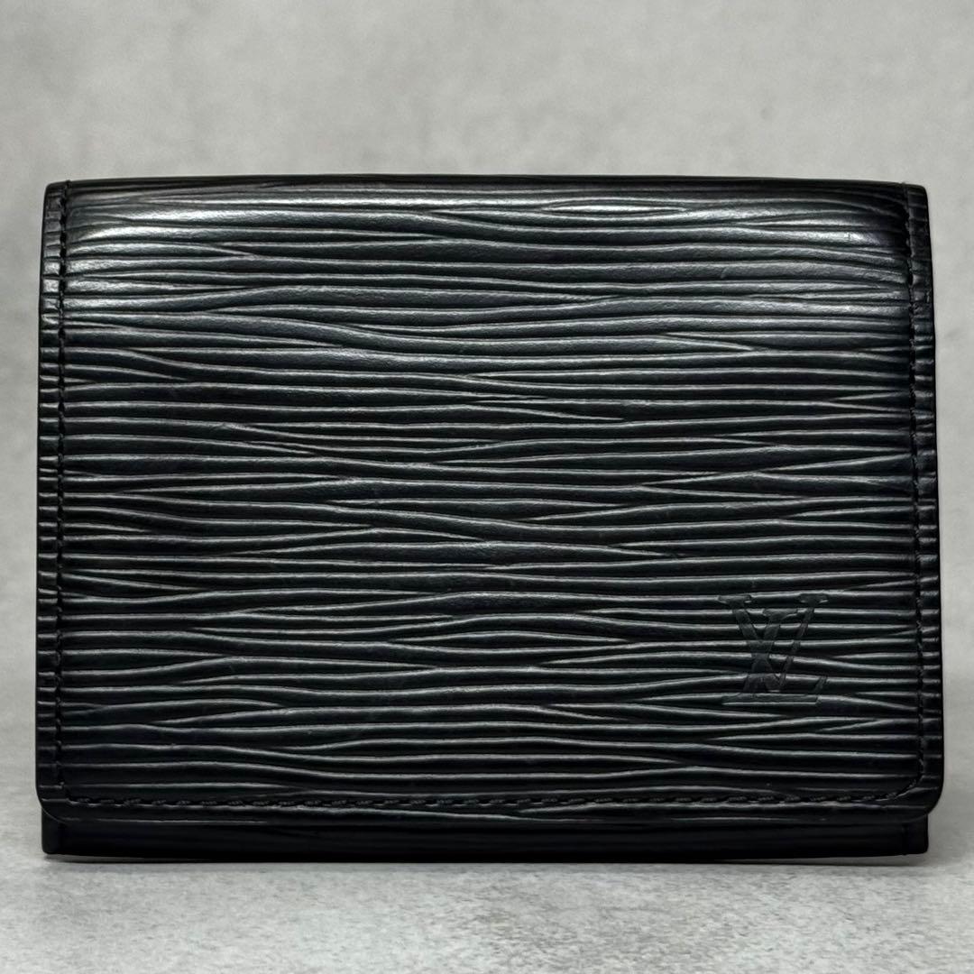 美品 ルイヴィトン エピ ノワール アンヴェロップカルトドゥヴィジット 名刺入れ