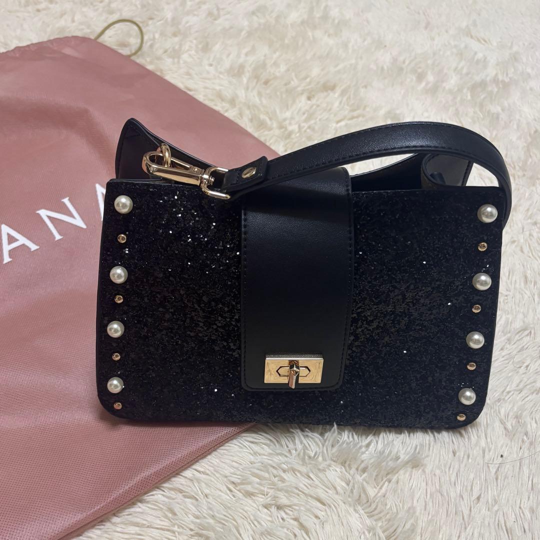 DIANA ダイアナ キラキラグリッターハンドバッグ