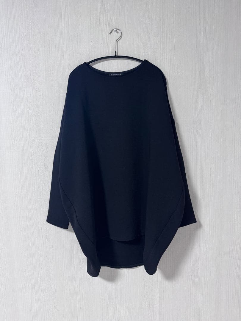 mizuiro ind ジョーゼット ボートネック コクーンプルオーバー