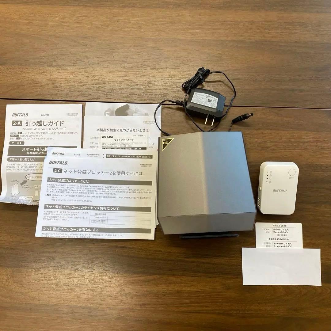 ルーター・ネットワーク機器 BUFFALO 6E WSR-5400XE6 + WEX-1166DHPS/N