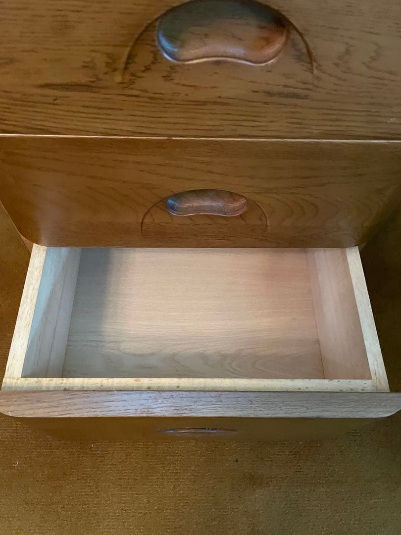 光製作所 チェスト6段 ナラ無垢材 昭和レトロ ヴィンテージ 家具