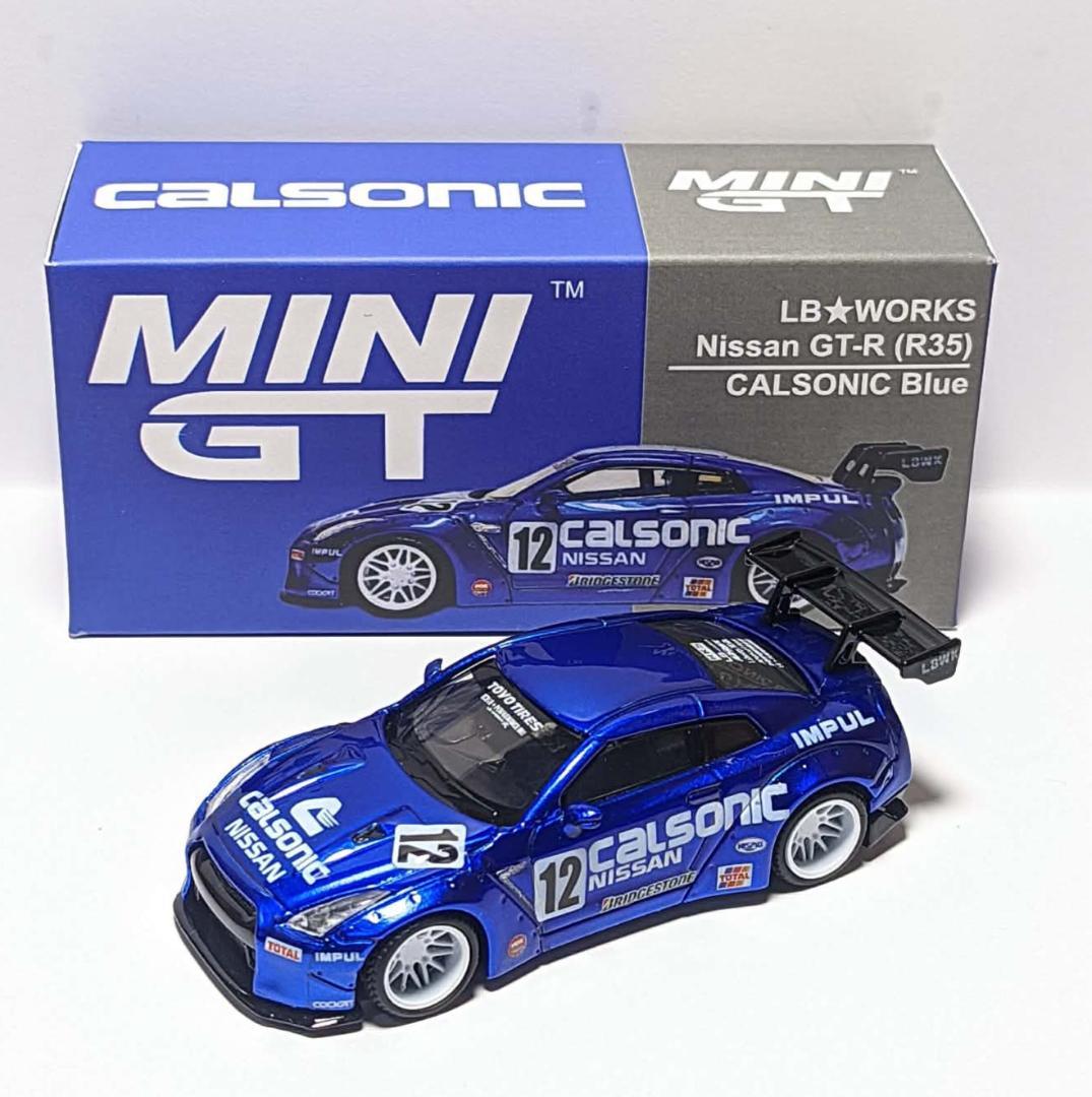限定 LBWK Mini GT CALSONIC 日産 R35 + ケース付き