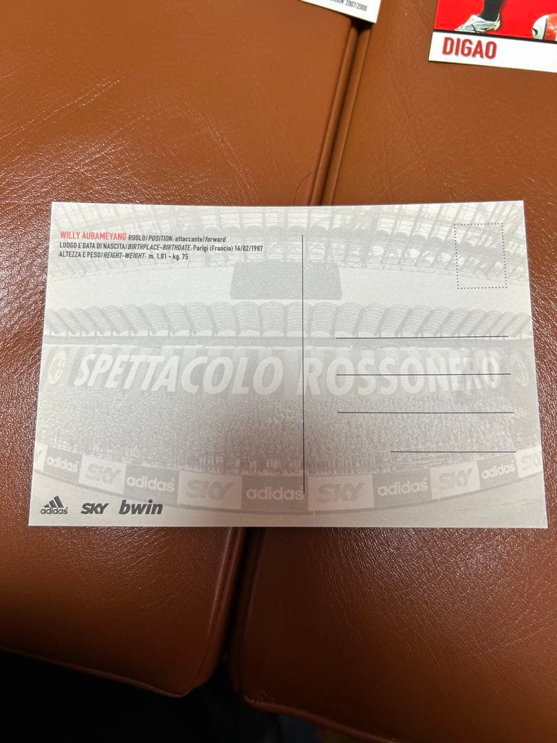 ACミラン公式 ポストカード 2006-2008 AC Milan 非売品