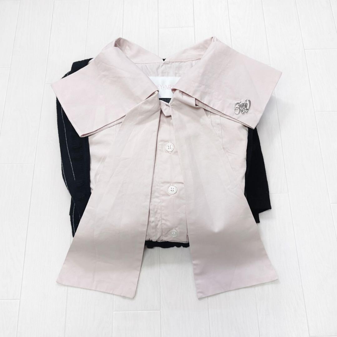 ℋ*様 HONEY MEW リボンブラウスドッキングワンピース