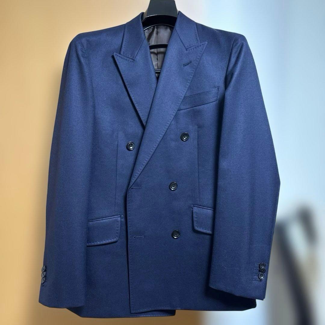 ネイビー　ダブル　オーダースーツ