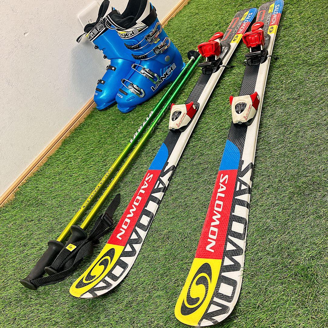 即乗り　セット　120cm 靴24cm SALOMON 子供用スキーセット