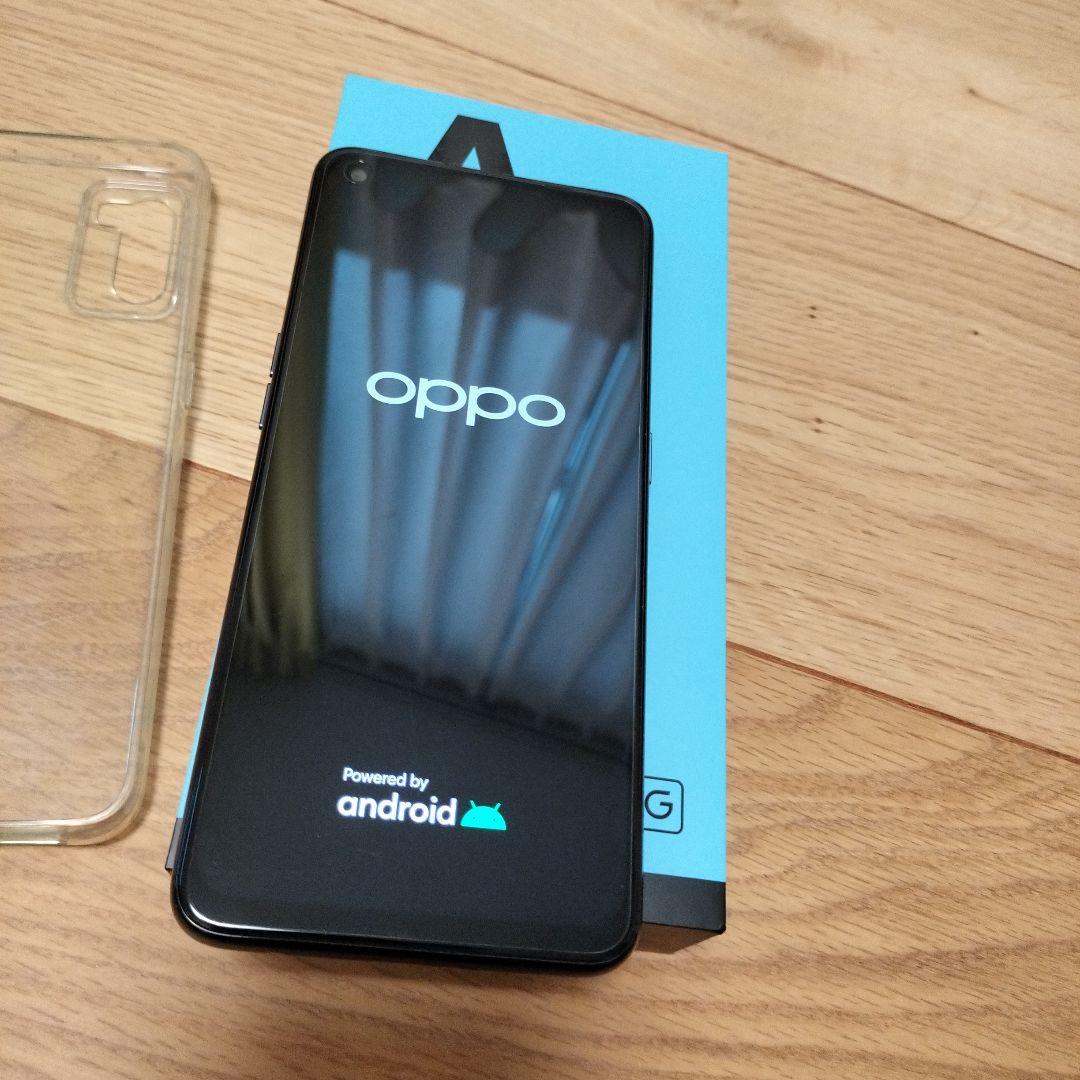 OPPO A55s 5G 本体 クリアケース付き