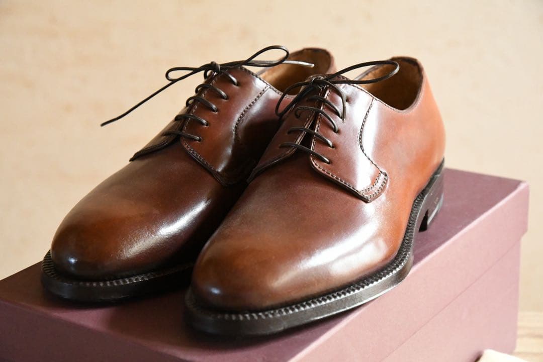 Enzo Bonafe エンツォボナフェ コードバン No.4 プレーントゥ