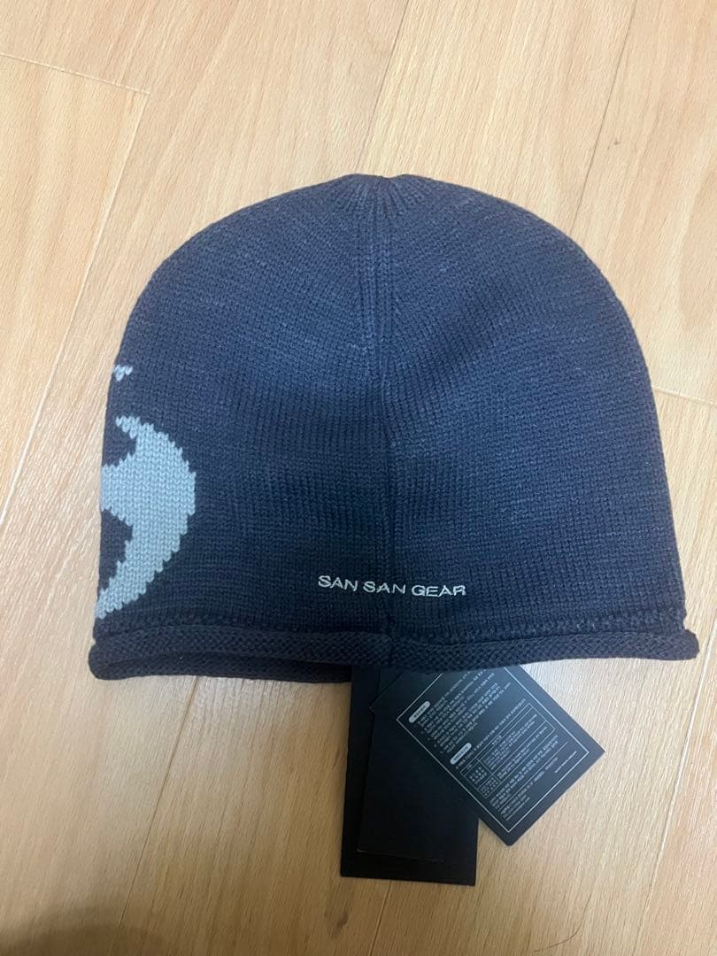 sansan gear サンサンギア　ビーニー　ニット帽　チャコールm7