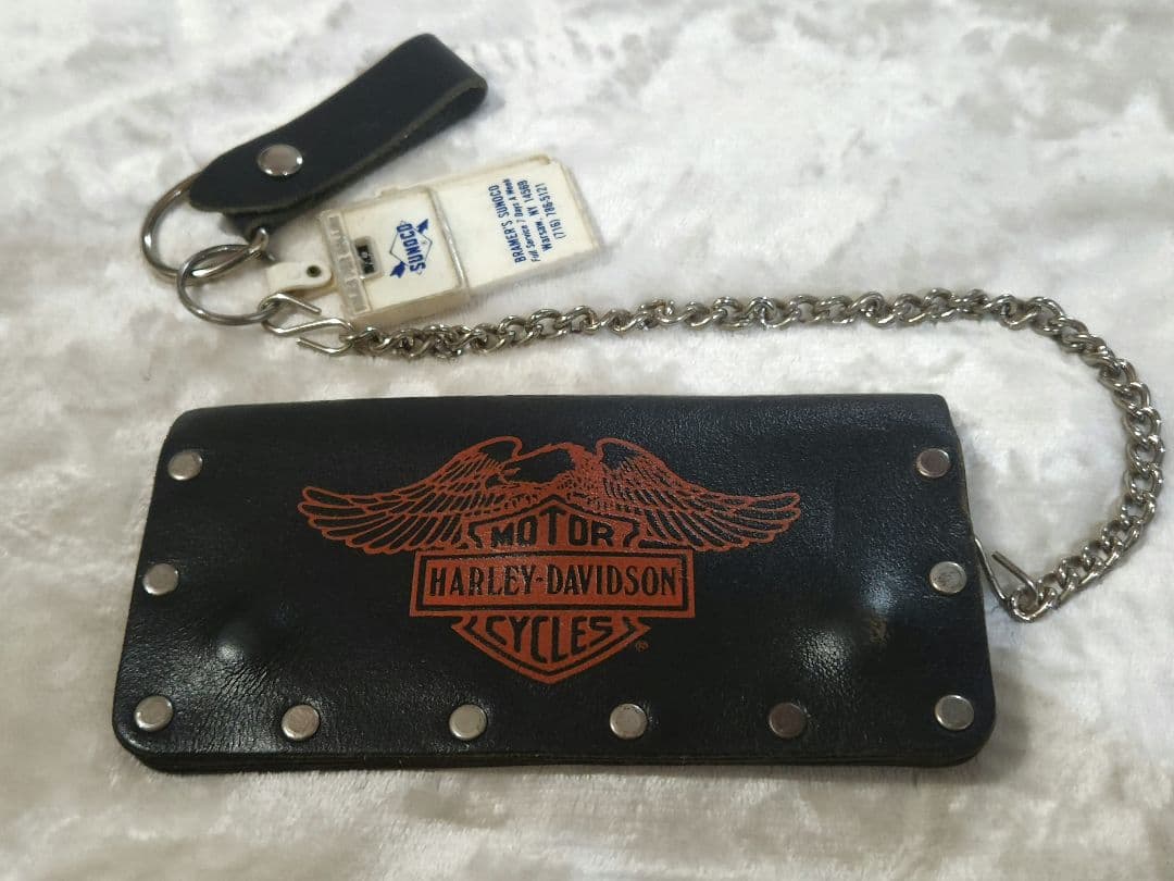 90s～/ハーレーダビットソン/スタッズトラッカーウォレット/財布