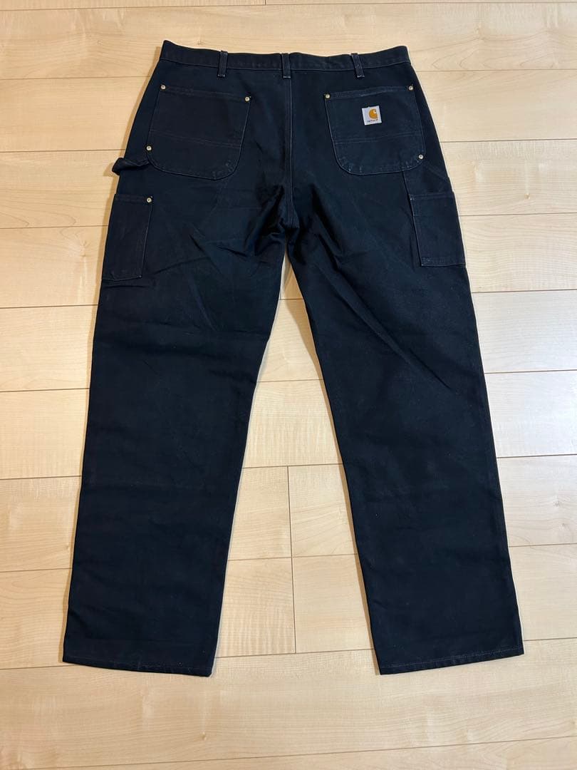 Carhartt/カーハート★USA製/黒/ブラックダブルニー/W38/L32