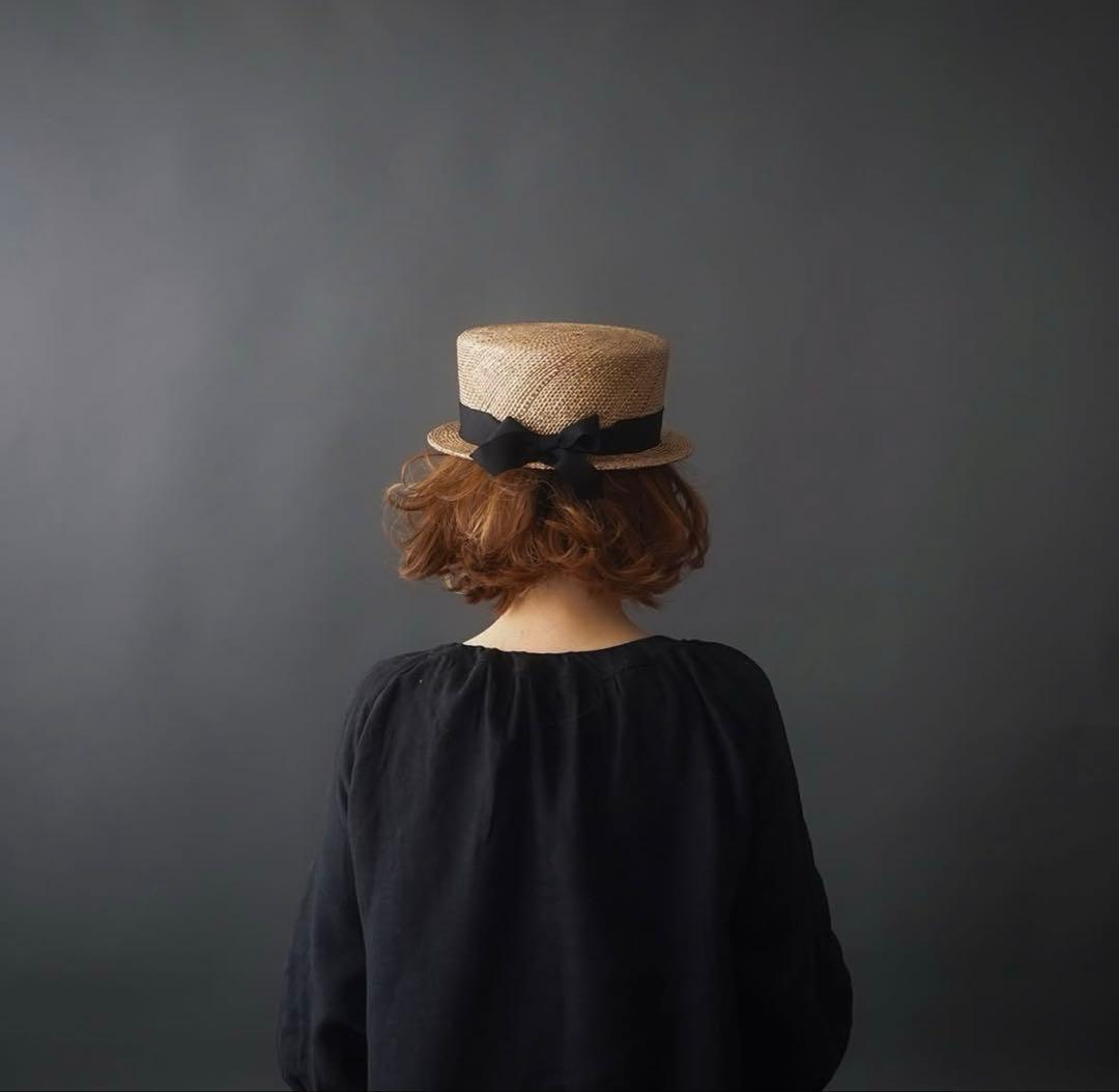 カワムラ帽子店　瑠璃麦わら帽子 コーヒー染め