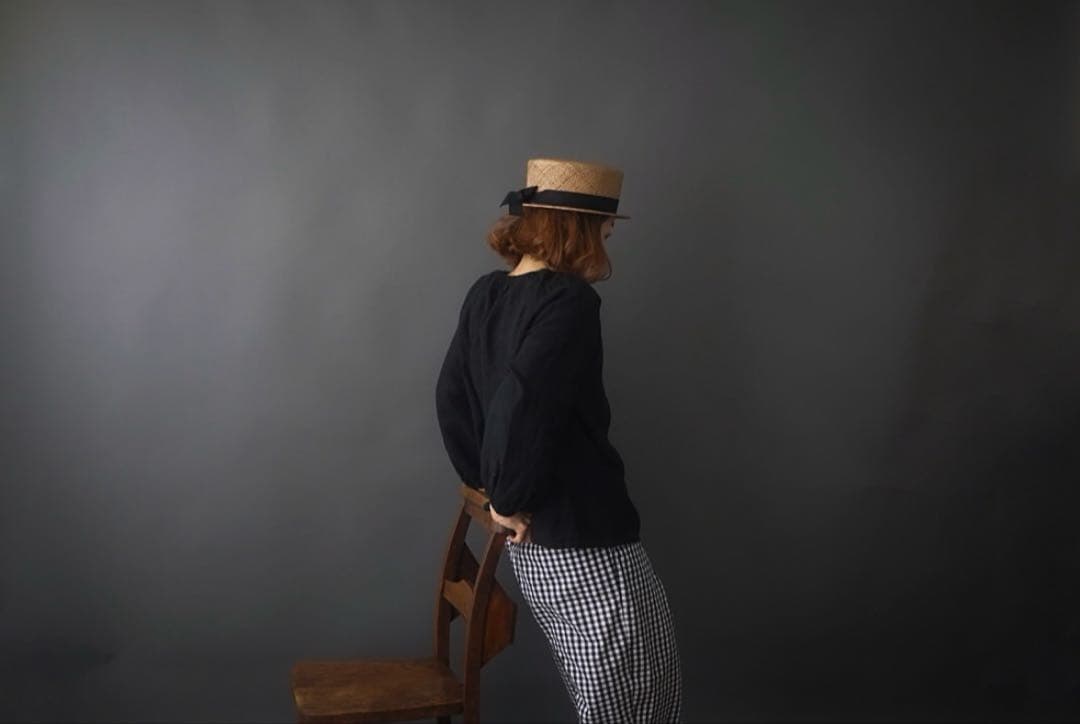 カワムラ帽子店　瑠璃麦わら帽子 コーヒー染め