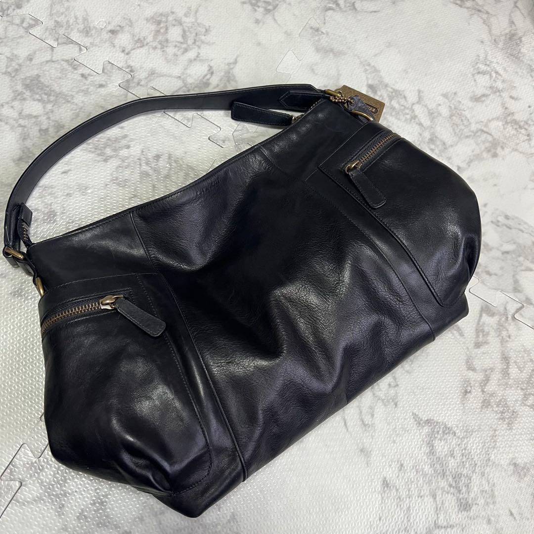 コーチ　71039 レザー　黒　2way ショルダーバック
