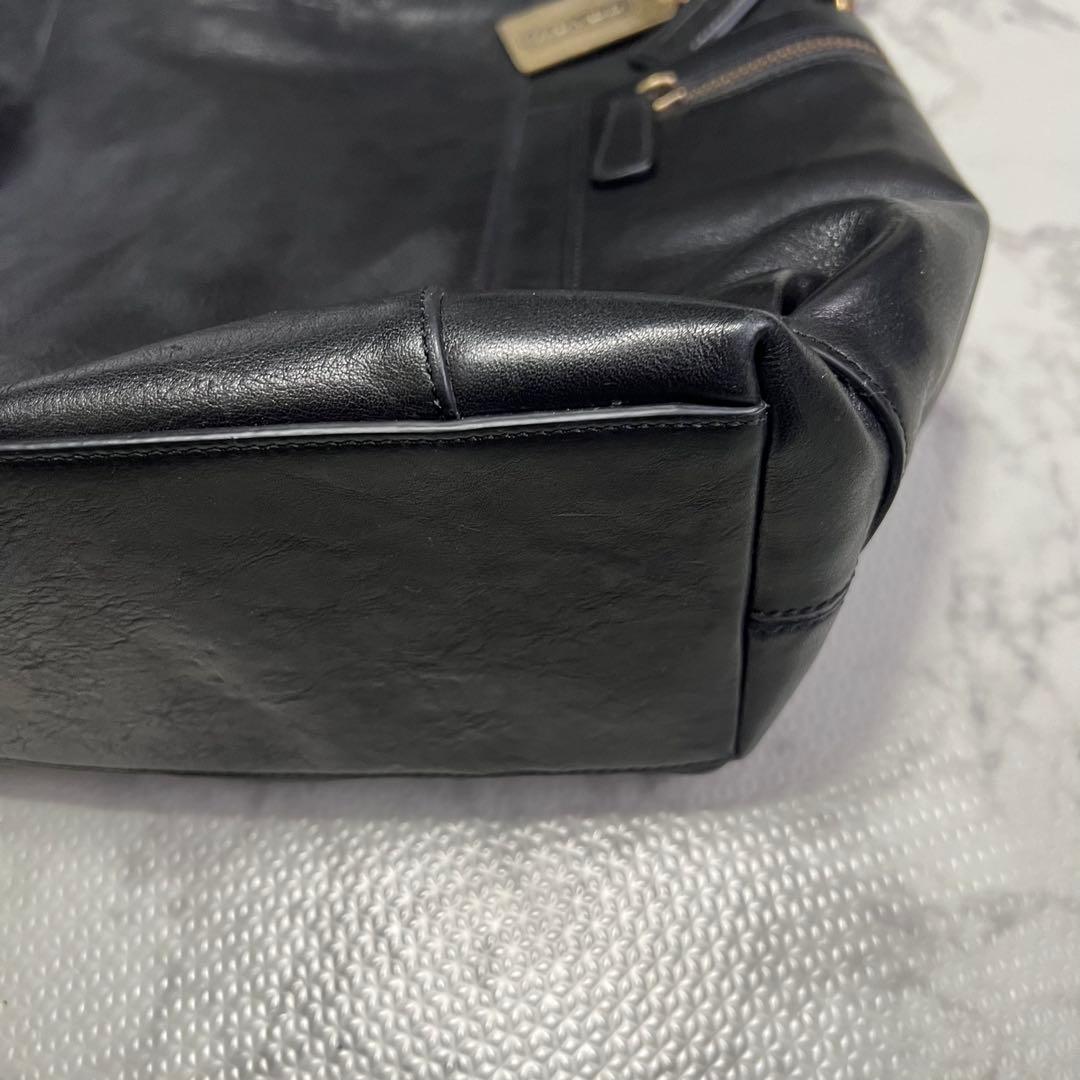 コーチ　71039 レザー　黒　2way ショルダーバック