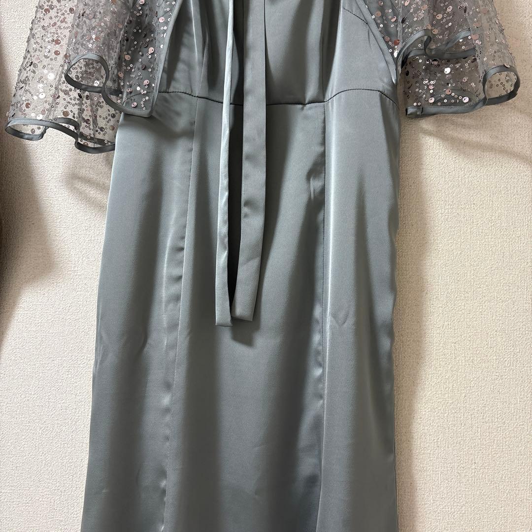 Leja スパンコールビジューボレロマーメイドワンピースドレス