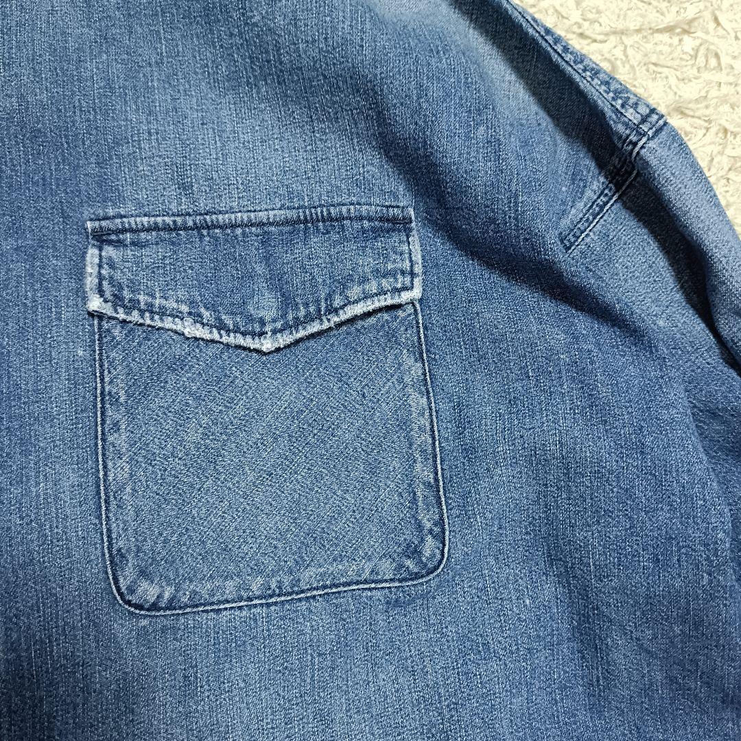 【新品タグ付】アッパーハイツ THE FLUTTER オーバーサイズデニムシャツ