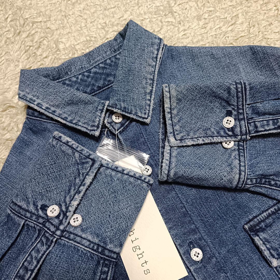 【新品タグ付】アッパーハイツ THE FLUTTER オーバーサイズデニムシャツ