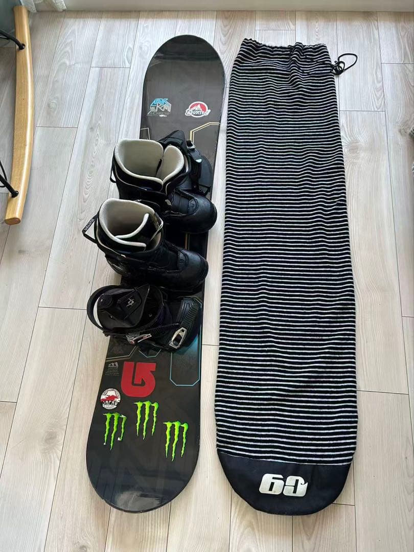 スノーボード 板 150cm ブーツ セット バインディング ワックス 付き