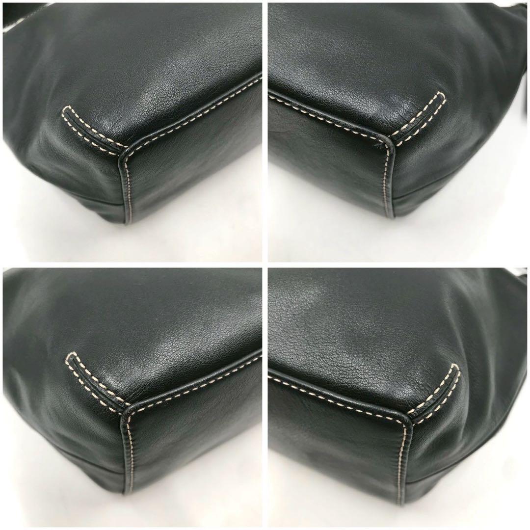 使用回数少✨コーチ ショルダーバッグ アクセサリーポーチ レザー 黒 肩がけ