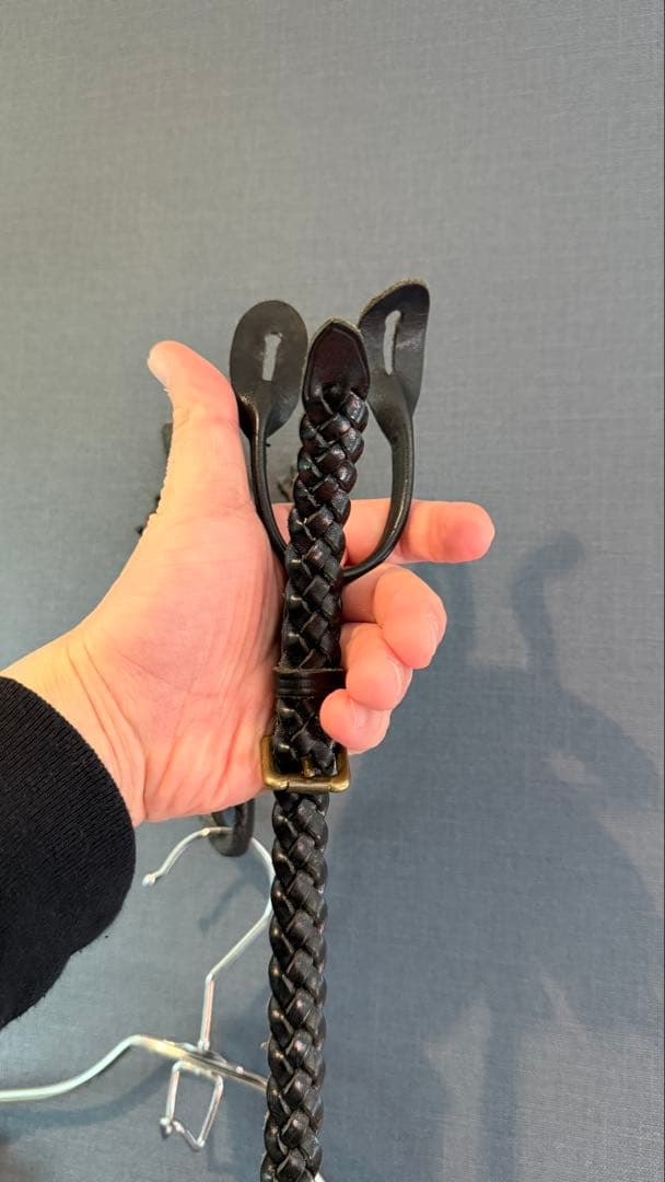 ラルフローレン　レザーサスペンダー　英国製