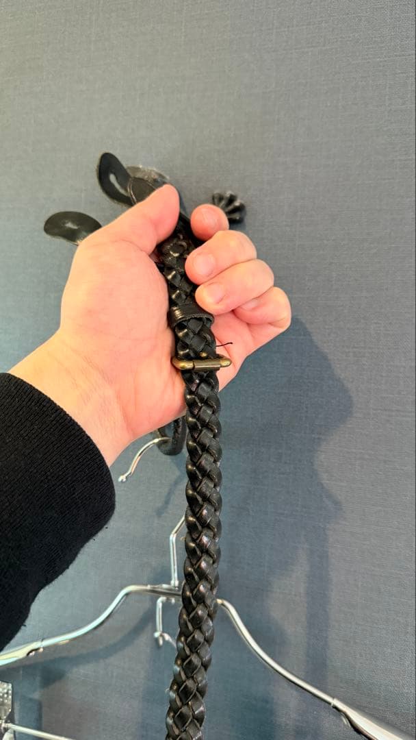 ラルフローレン　レザーサスペンダー　英国製