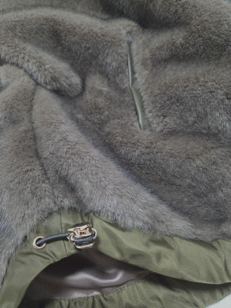 Eimee Law スタンドネックミンクファージャケットコート モカブラウン